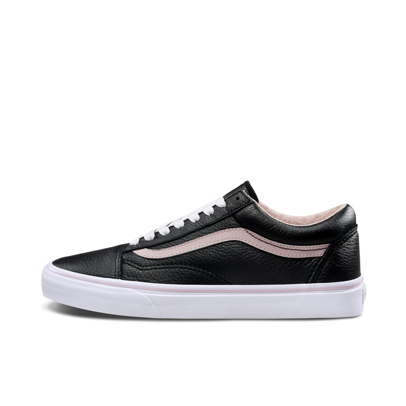 推荐商品：Vans/范斯 Old Skool 滑板鞋 板鞋 轻便防滑复古舒适经典 Black 黑色粉边