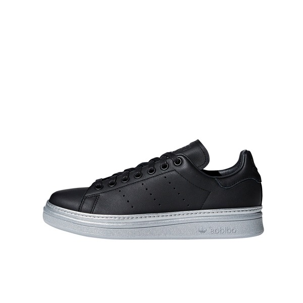 推荐商品：adidas Originals Stan Smith 板鞋 减震透气轻便低帮包裹性 Core Black/Silver 黑灰厚底