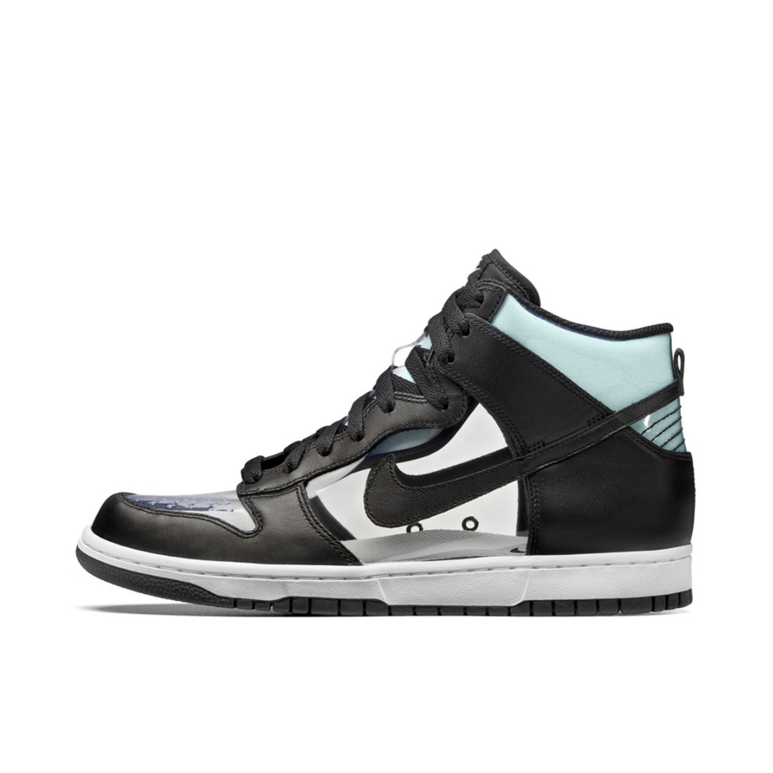推荐商品：Nike Dunk 板鞋 经典复古百搭 Black/White 高帮/CDG联名/黑白透明