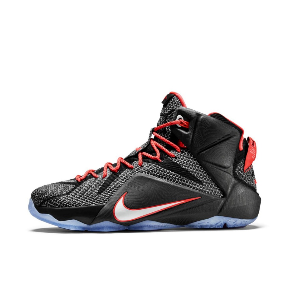 推荐商品：Nike Zoom LeBron 12 詹姆斯 防滑耐磨 缓震支撑 实战 织物 圆头 舒适百搭 中帮 篮球鞋 Court Vision 灰红