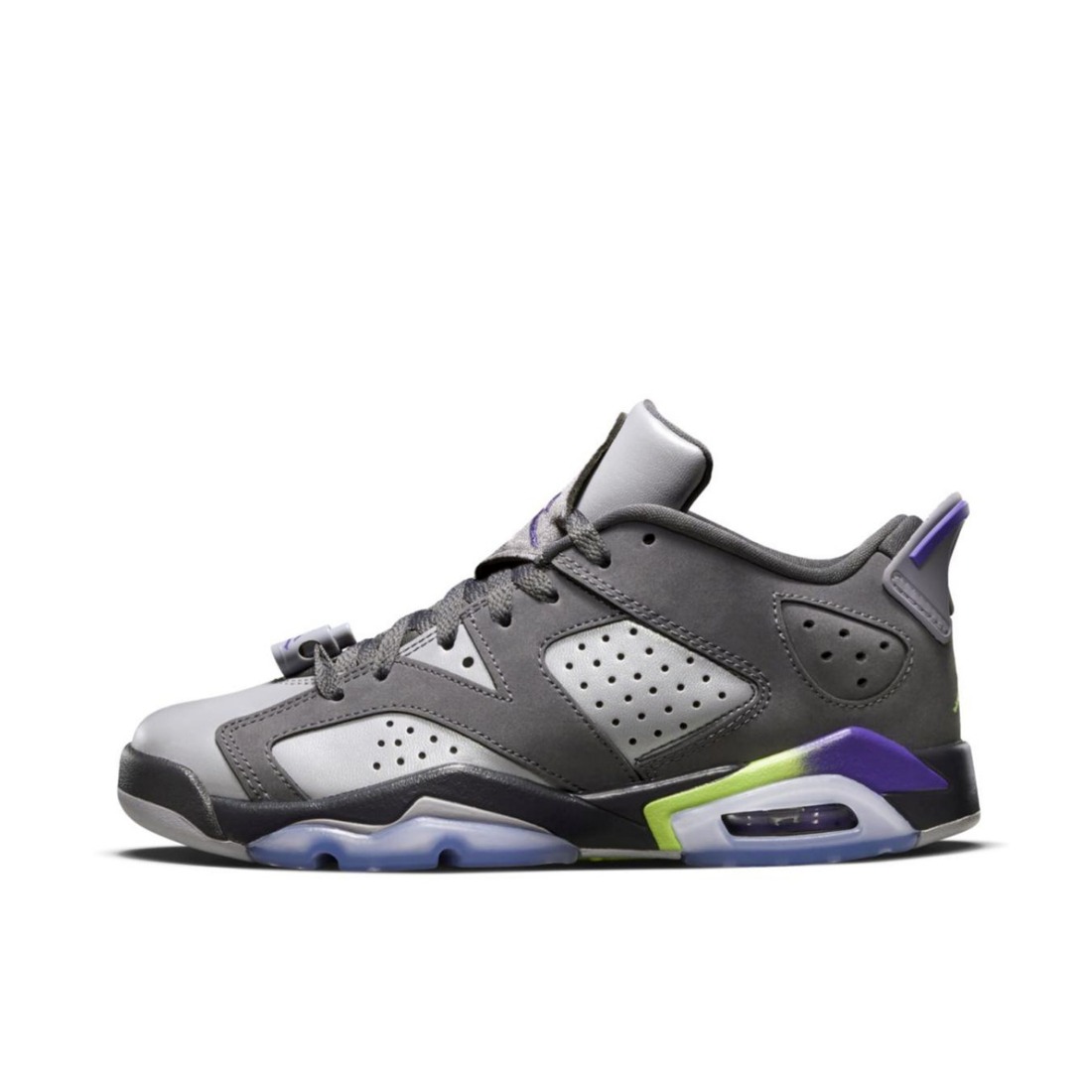 推荐商品：Air Jordan 6 运动休闲鞋 复古耐磨防滑缓震支撑合成革 Low Dark Grey 灰彩虹