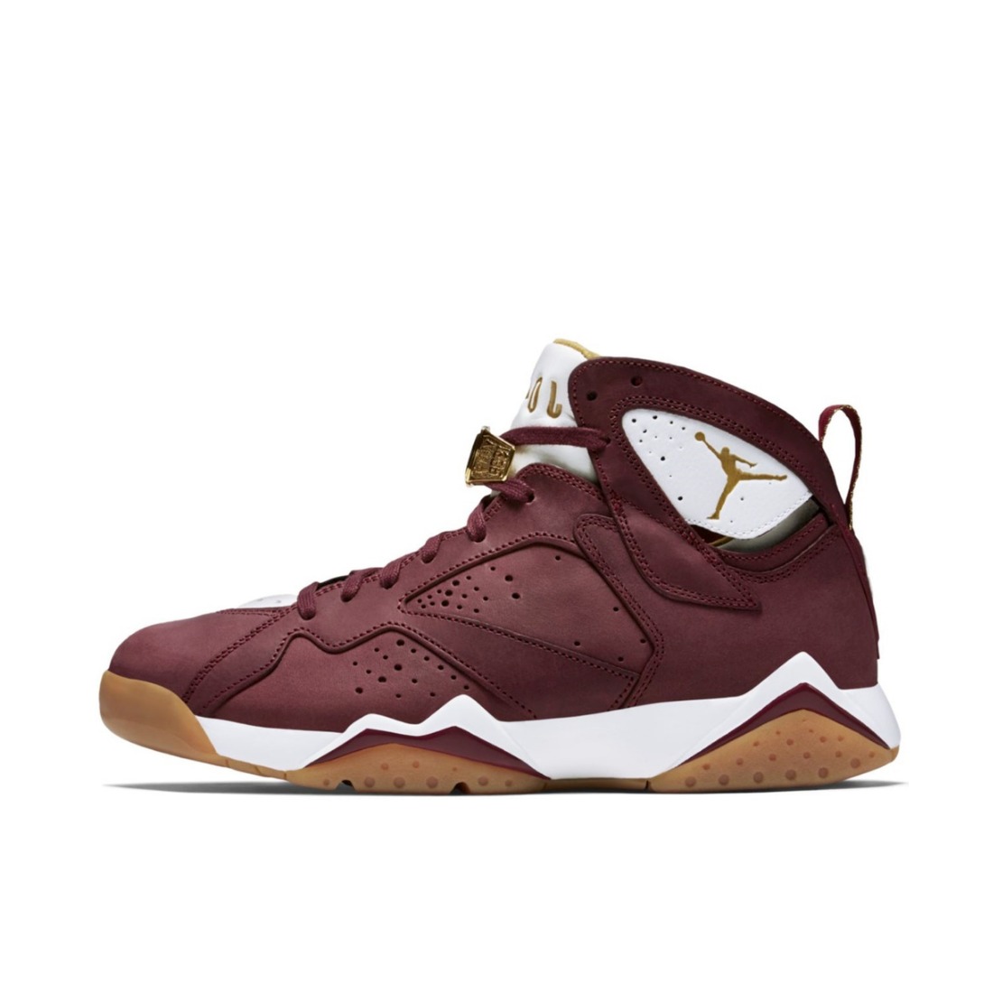 推荐商品：Air Jordan 7 运动休闲鞋 时尚防滑耐磨复古支撑合成革网布潮流 Championship Pack 'Cigar' 酒红色