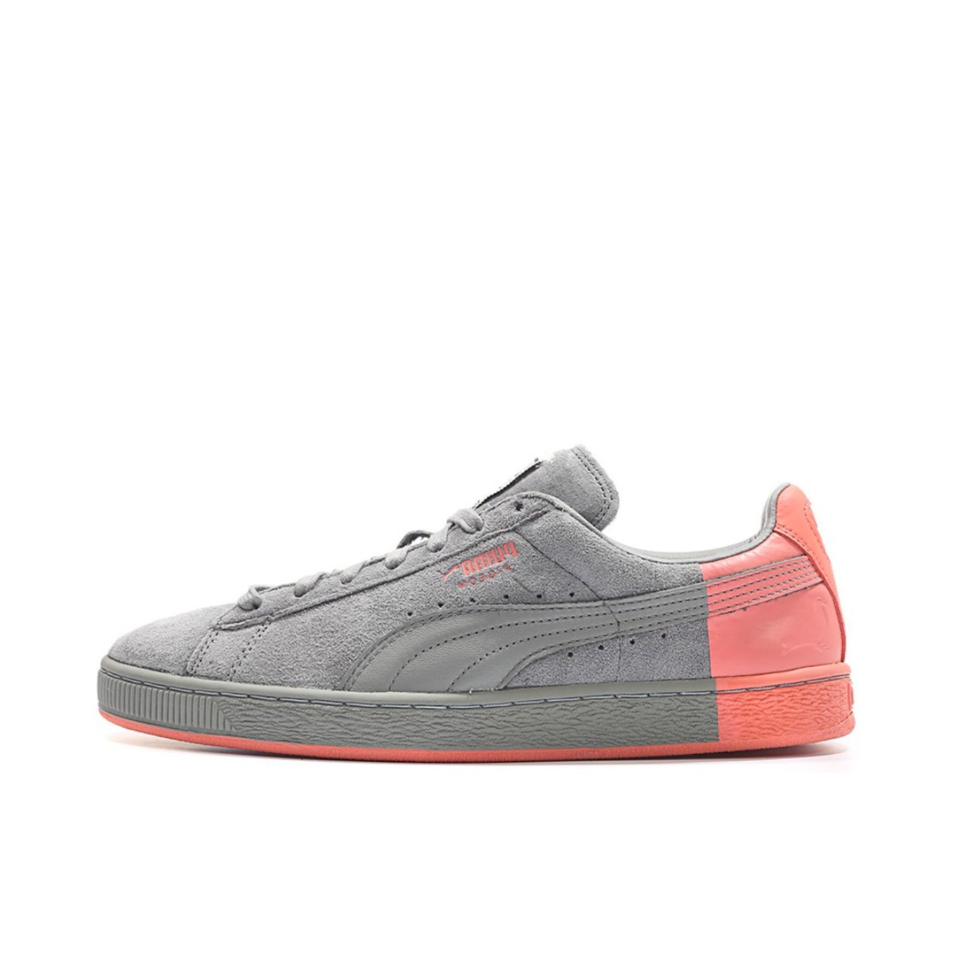 推荐商品：Puma/彪马 Suede Classic 面包鞋 板鞋 舒适百搭防滑耐磨轻便透气复古低帮圆头 Staple/Frost Grey Pigeon  灰粉拼接