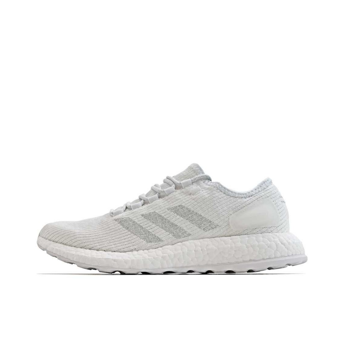 推荐商品：adidas Pure Boost 2017 跑鞋 减震耐磨网面透气轻便防滑运动支撑织物简约舒适圆头 White 清澈灰/石膏白