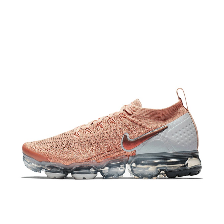 推荐商品：Nike Air VaporMax 2.0 跑鞋 飞线缓震耐磨舒适轻便防滑回弹网布透气复古百搭圆头 Moon Particle 粉橙灰