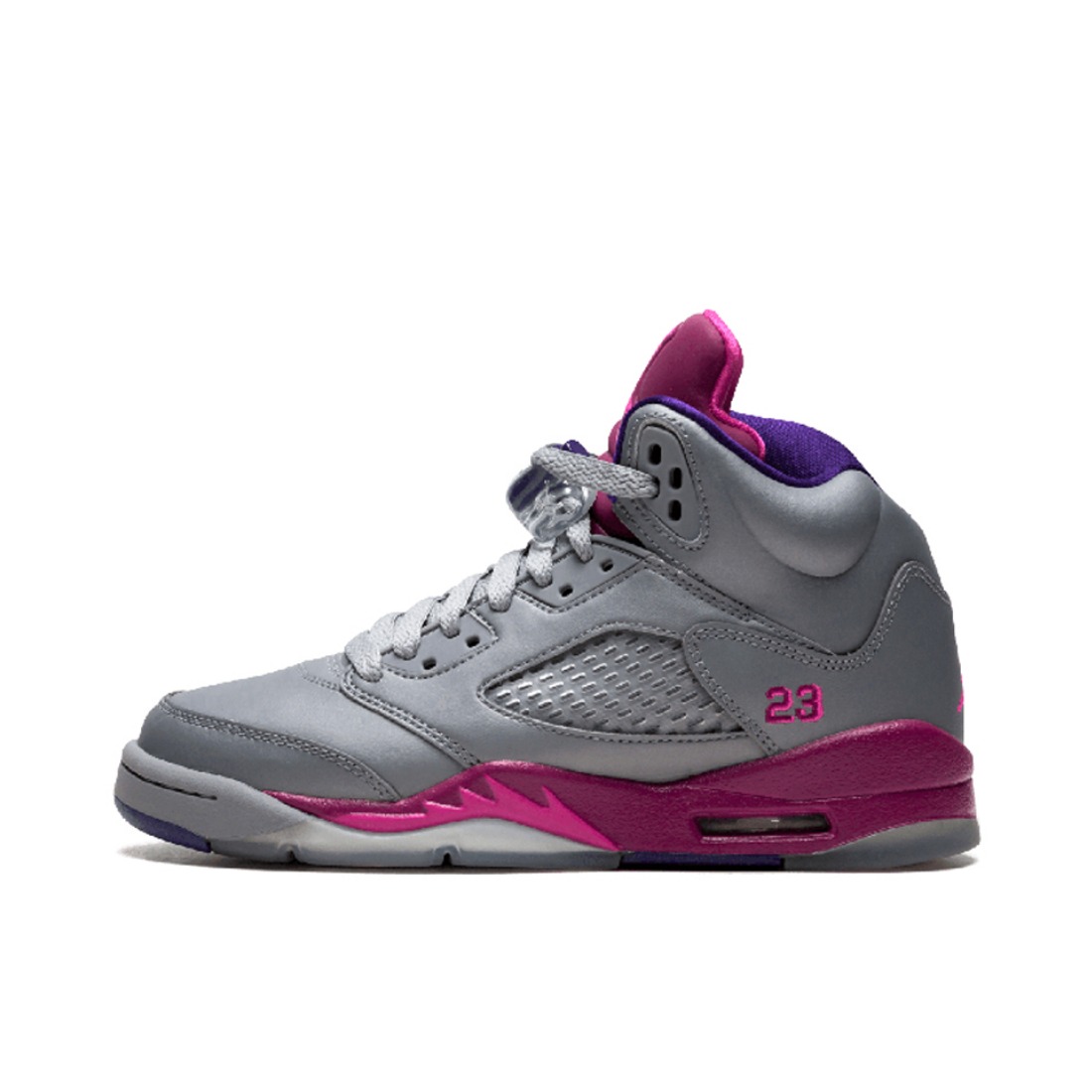 推荐商品：Air Jordan 5 运动休闲鞋 复古潮流透气防滑耐磨缓震实战支撑包裹性 Cement Grey Pink 灰紫
