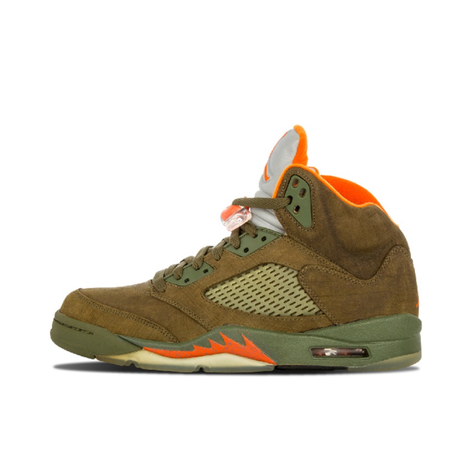 推荐商品：Air Jordan 5 运动休闲鞋 复古潮流透气防滑耐磨缓震实战支撑包裹性 UNDFTD 2006/橄榄绿