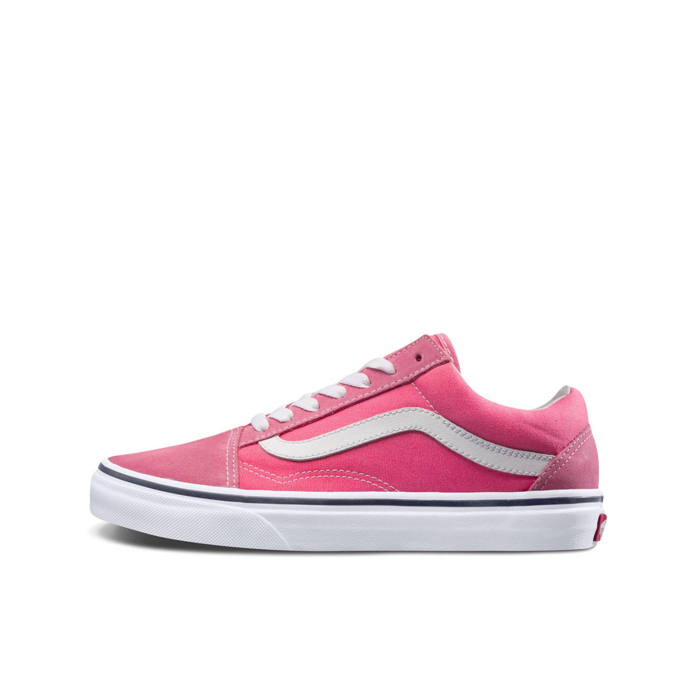 推荐商品：Vans/范斯 Old Skool 滑板鞋 板鞋 轻便防滑复古舒适经典 Strawberry Pink/True White 粉白黑边