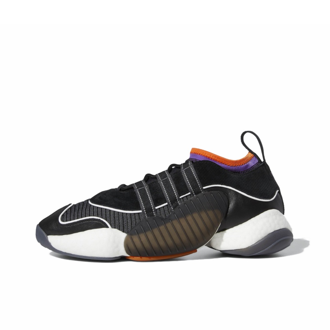 推荐商品：adidas Crazy BYW 2 Boost 运动休闲鞋 舒适缓震防滑圆头时尚百搭实战 Core Black/Active Purple/White 黑紫红