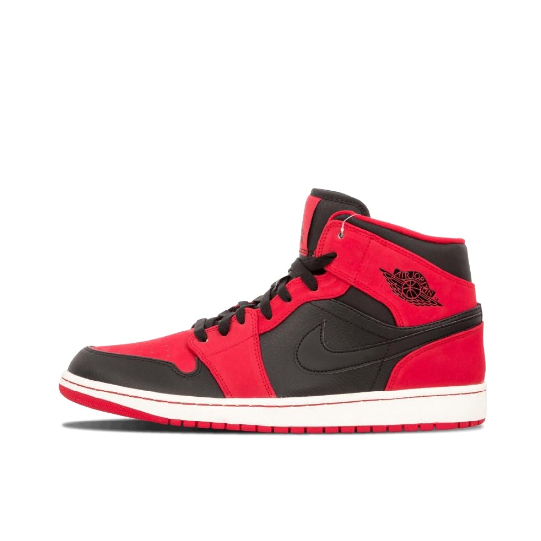 推荐商品：Air Jordan 1 板鞋 运动休闲鞋 复古潮流支撑合成革 Mid Bred (2013) 中帮/黑色/白色/红色
