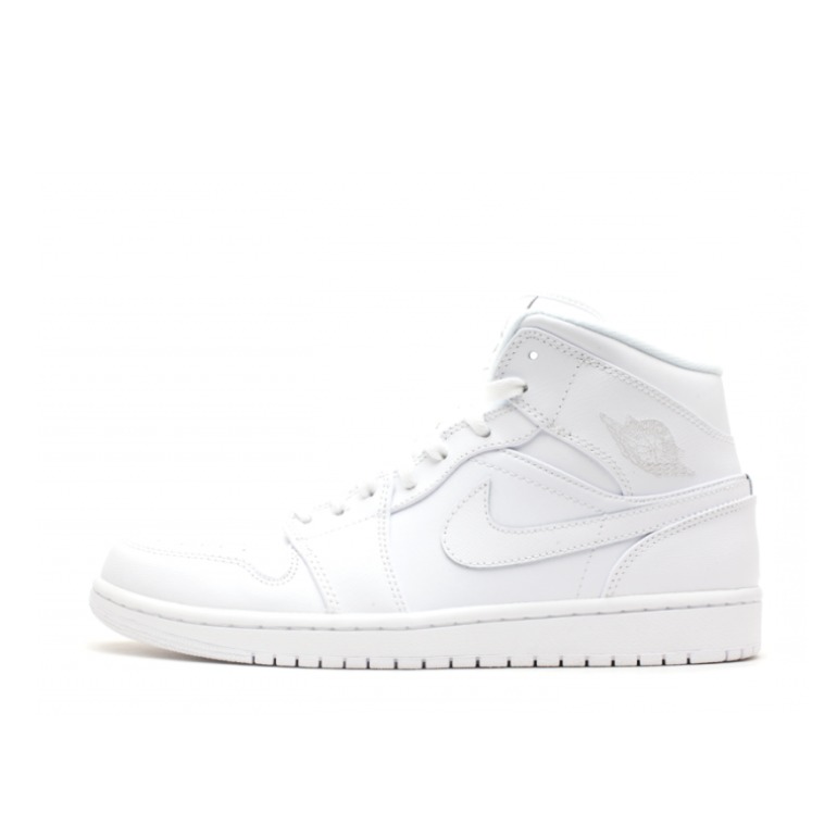 推荐商品：Air Jordan 1 板鞋 运动休闲鞋 复古潮流支撑合成革 Mid White Cool Grey 中帮/亮白
