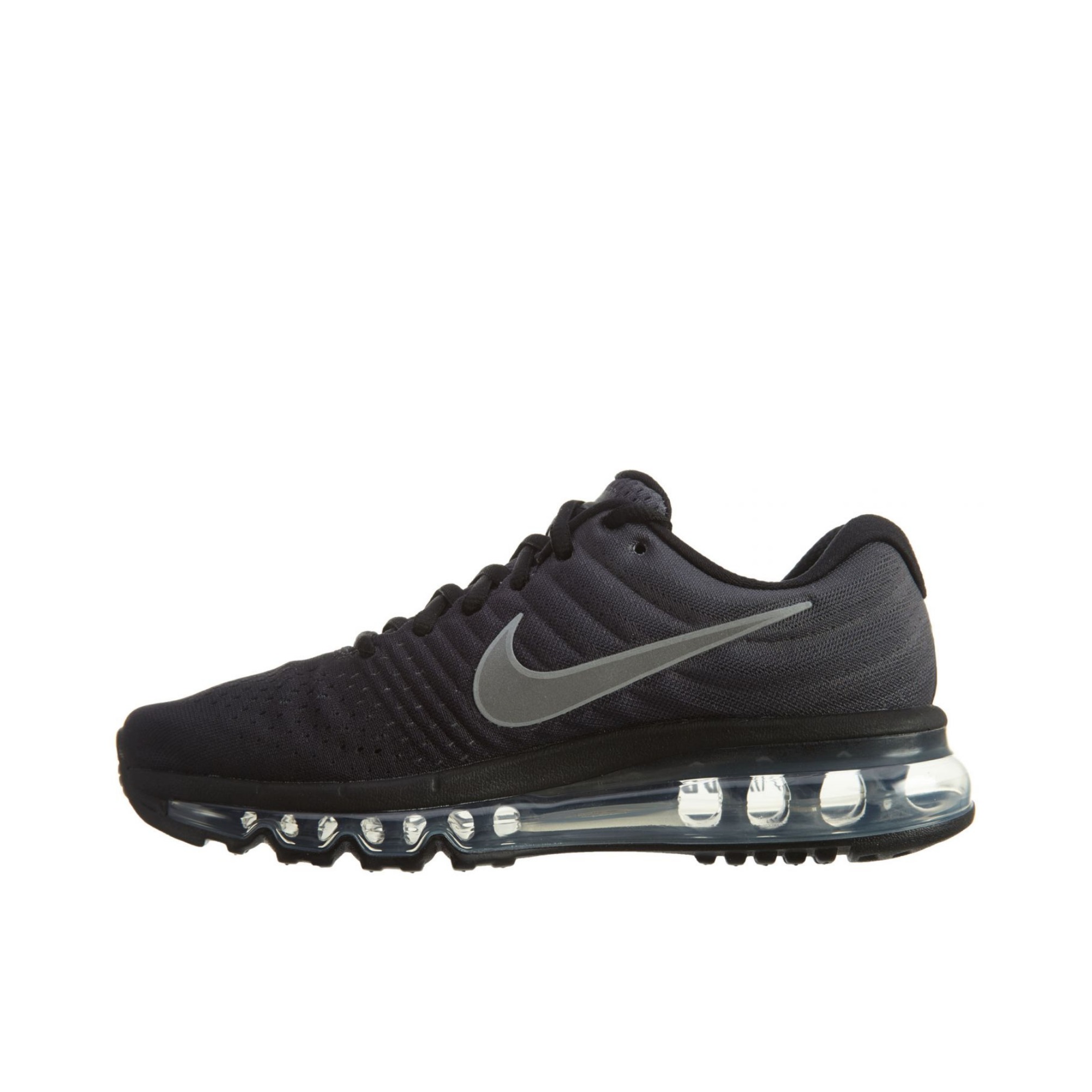 推荐商品：Nike Air Max 2017 跑鞋 减震回弹防滑耐磨舒适透气运动织物支撑简约休闲短跑 Black Grey 黑灰