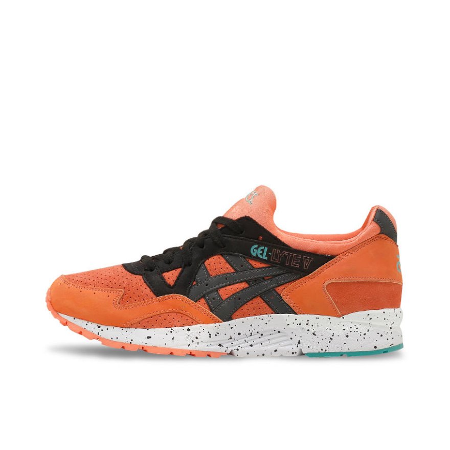 推荐商品：Asics/亚瑟士 Gel-Lyte V 跑鞋 减震回弹耐磨防滑舒适透气百搭时尚复古织物低帮 Miami Pack/Coral/Black 女款/橙/黑/薄荷绿