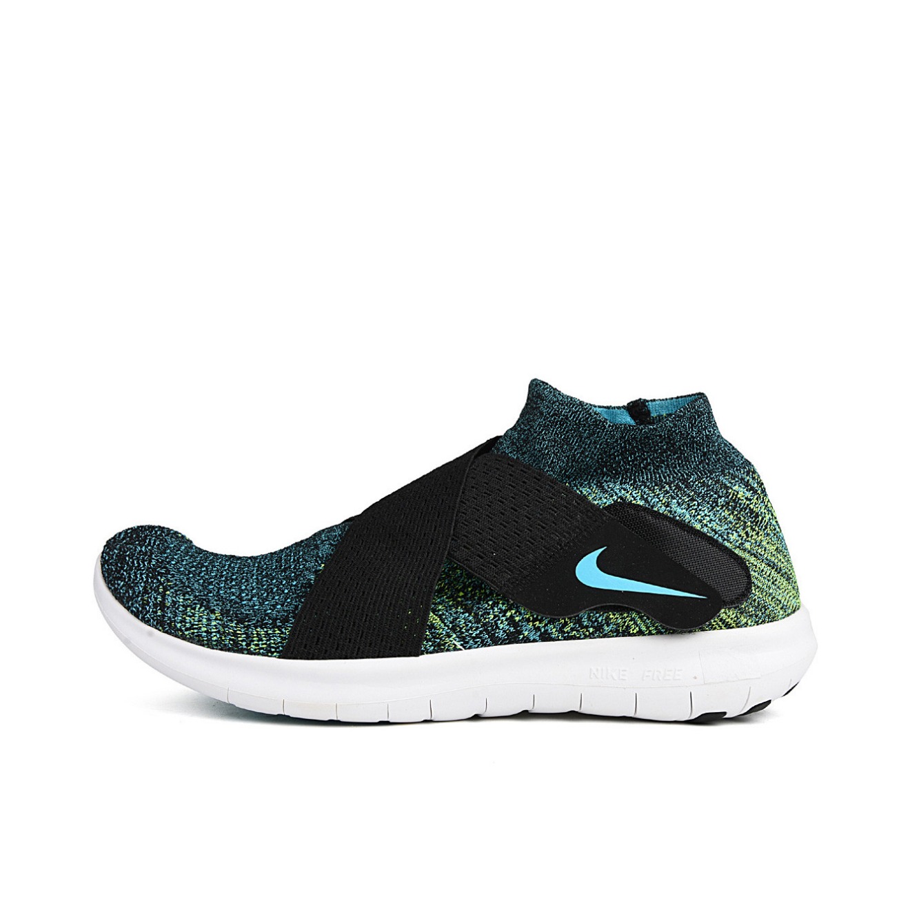 推荐商品：Nike Free RN Motion FK 2017 跑鞋 减震防滑耐磨舒适透气轻便运动织物马拉松 Blue Multi Color 蓝彩虹