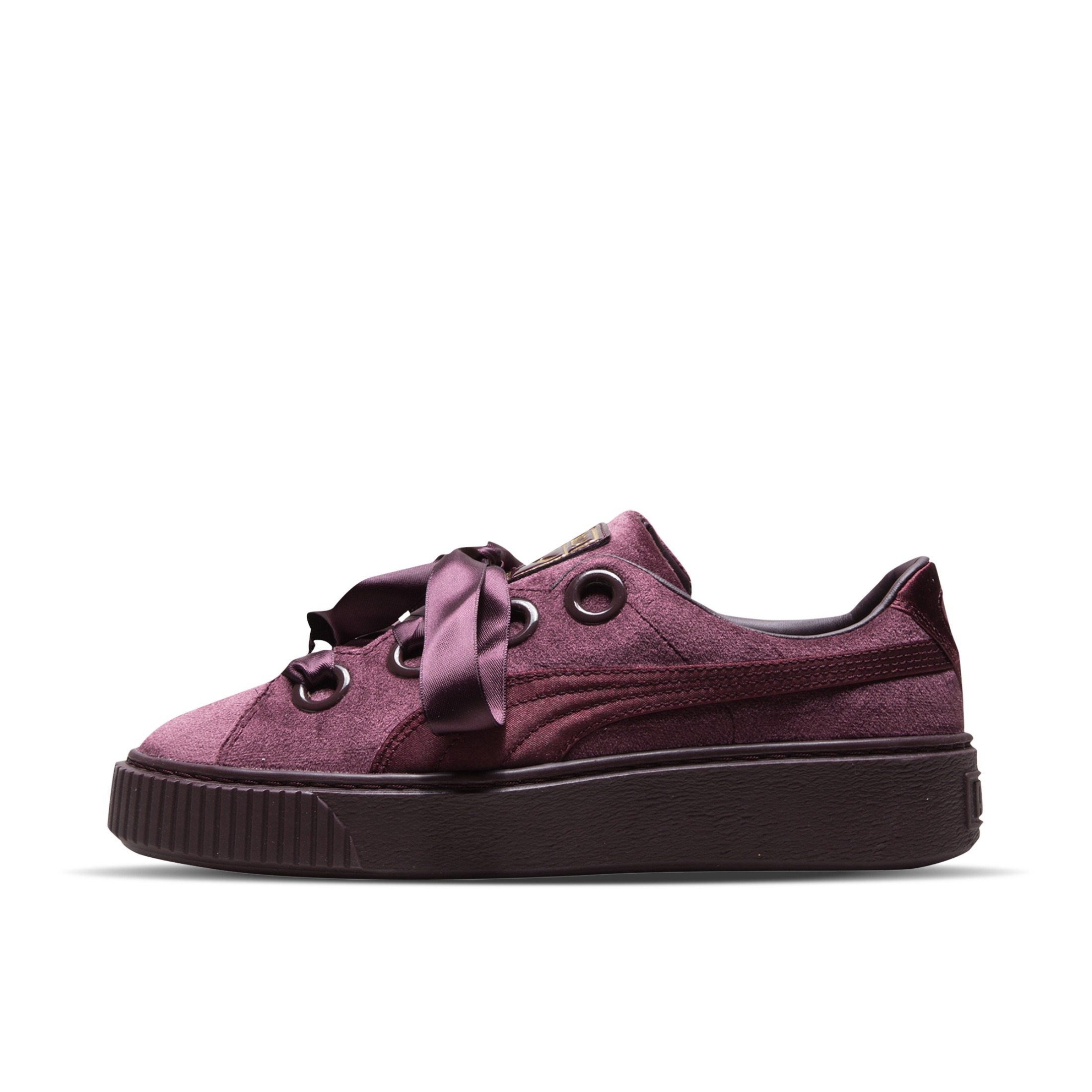 推荐商品：Puma/彪马 Suede Platform Kiss 板鞋 复古防滑耐磨轻便透气 DarkRed 酒红麂皮