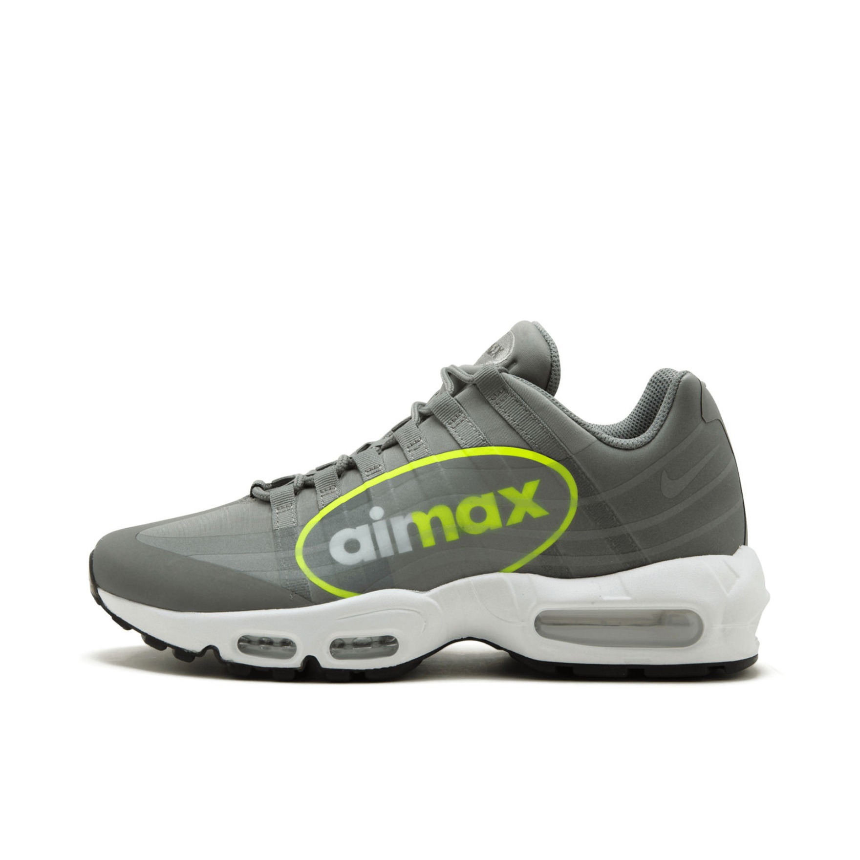 推荐商品：Nike Air Max 95 跑鞋 潮流时尚复古百搭防滑耐磨舒适透气防水气垫织物支撑低帮缓震贴合耐用圆头 NS Big Logo Neon 灰绿色