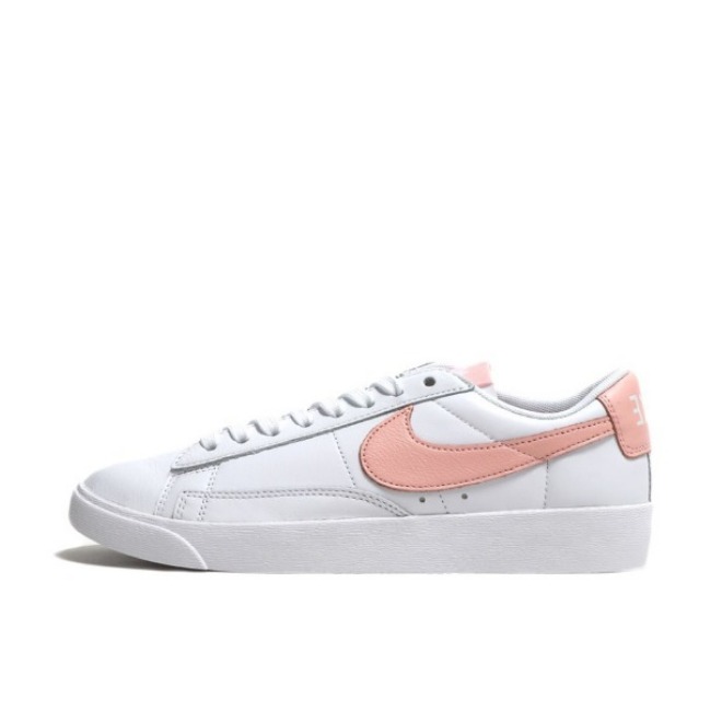 推荐商品：Nike Blazer 板鞋 经典复古防滑舒适百搭 LE White Pink 女款/低帮/白色/粉色/粉尾