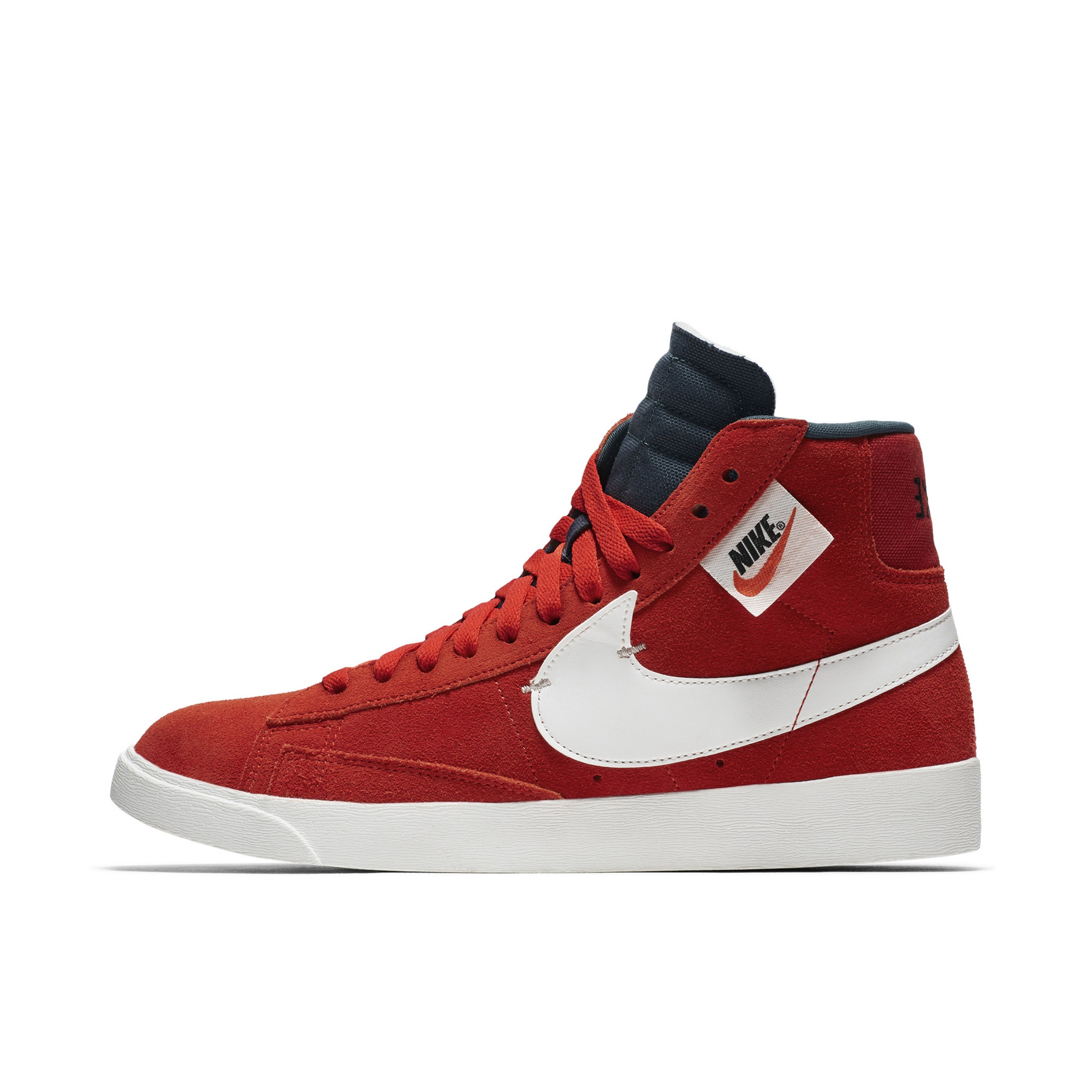 推荐商品：Nike Blazer 板鞋 经典复古防滑舒适百搭 Mid Habanero Red/White 红白黑 Mid