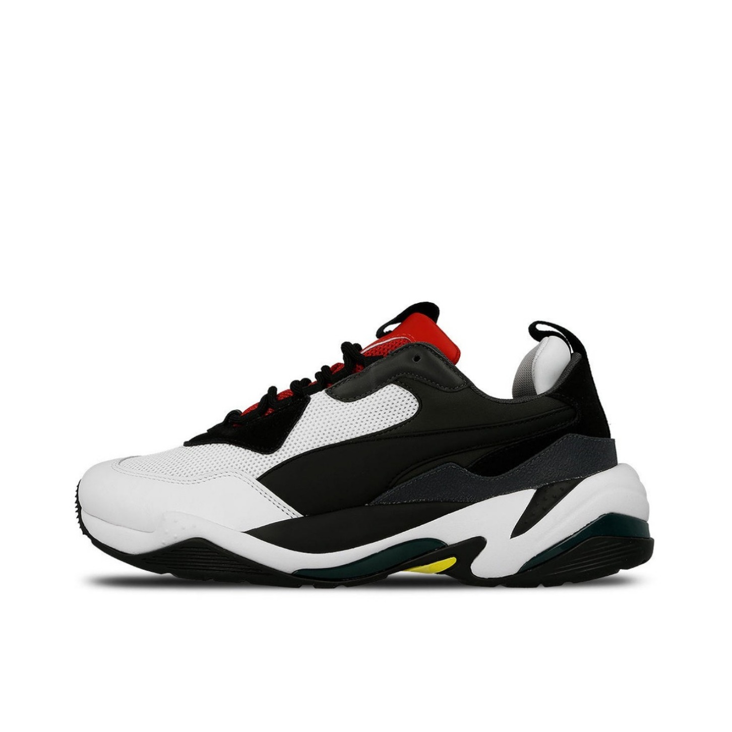 推荐商品：Puma/彪马 Thunder 运动休闲鞋 时尚复古防滑耐磨透气厚底圆头 Black/Red/White 黑白红