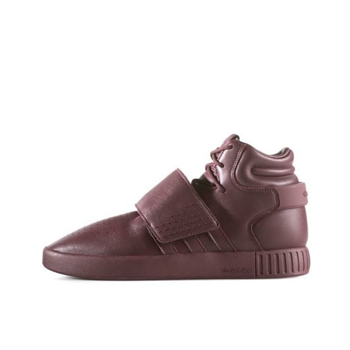 推荐商品：adidas Tubular Invader 时尚潮流 舒适百搭 防滑耐磨 轻便 魔术贴 运动休闲鞋 Maroon/Lidevi 棕红皮面