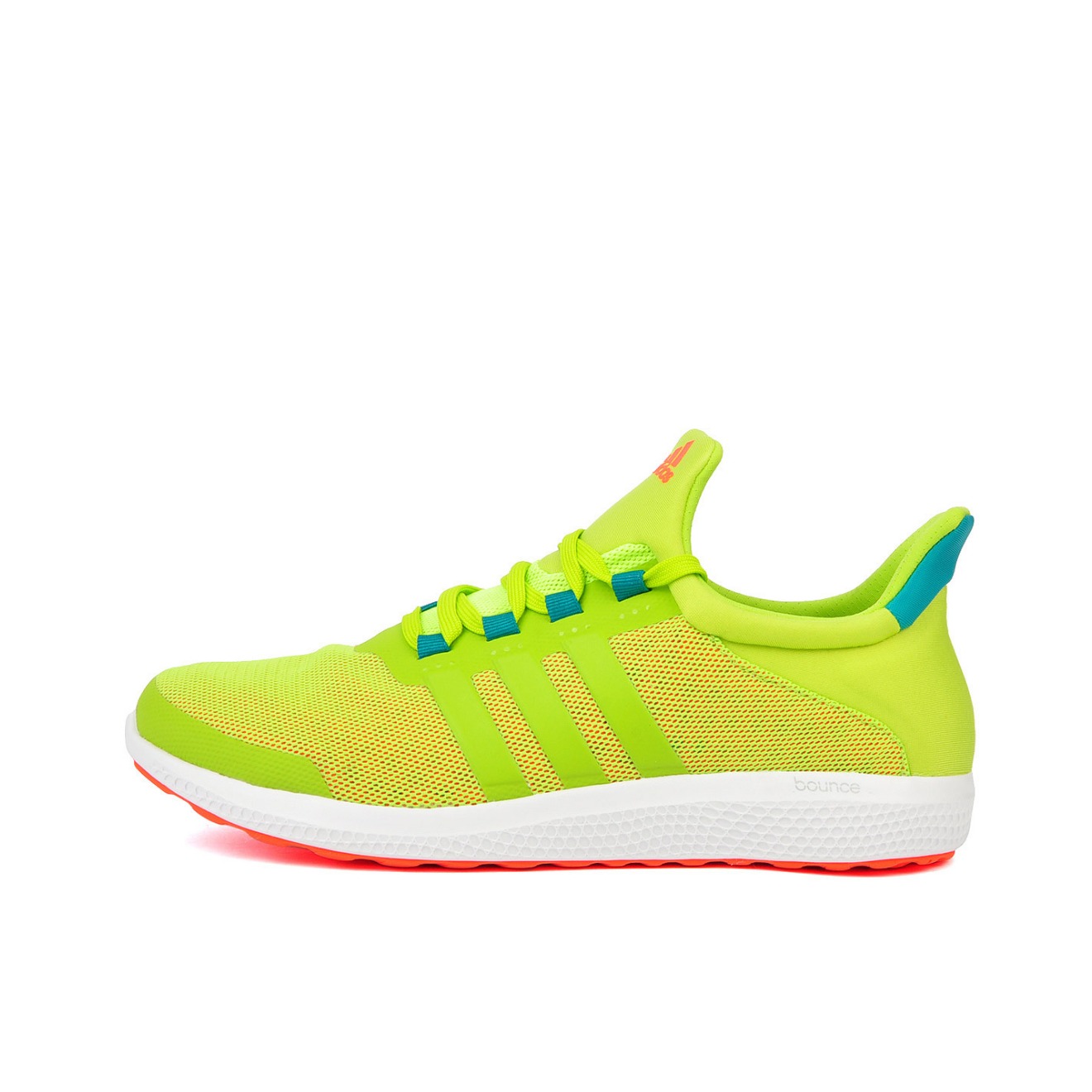 推荐商品：adidas CC Sonic Bounce 轻便透气 防滑耐磨 减震 舒适 百搭 跑鞋 Yellow/White/Red 荧光黄