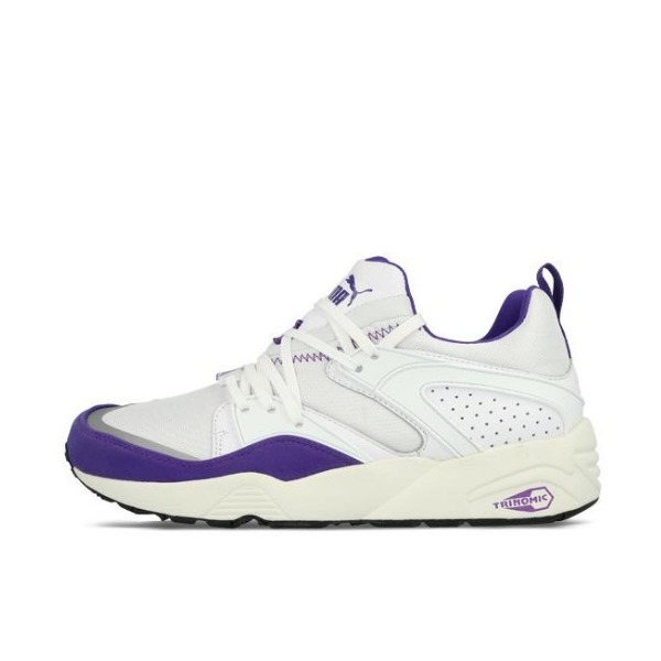 推荐商品：Puma/彪马 Blaze of Glory 运动休闲鞋 防滑耐磨舒适轻便减震透气复古百搭潮流简约织物皮革圆头 White/Indigo 亮白/紫