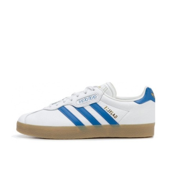 推荐商品：adidas Originals Gazelle II T头鞋 德训鞋 板鞋 轻便舒适防滑耐磨贴合 White/Blue/Gum 白蓝生胶