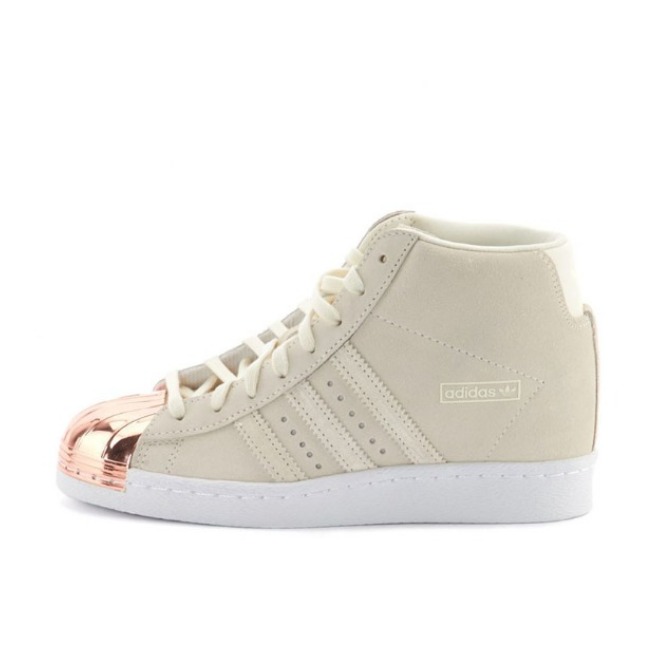 推荐商品：adidas Originals Superstar UP 贝壳头 坡跟 防滑耐磨 舒适轻便 潮流 休闲 通勤 增高鞋 Off White/Copper 米灰铜头