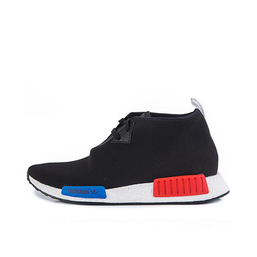 推荐商品：adidas Originals NMD Chukka 舒适透气 防滑耐磨 轻便 潮流百搭 生活 运动休闲鞋 Core Black 黑红蓝