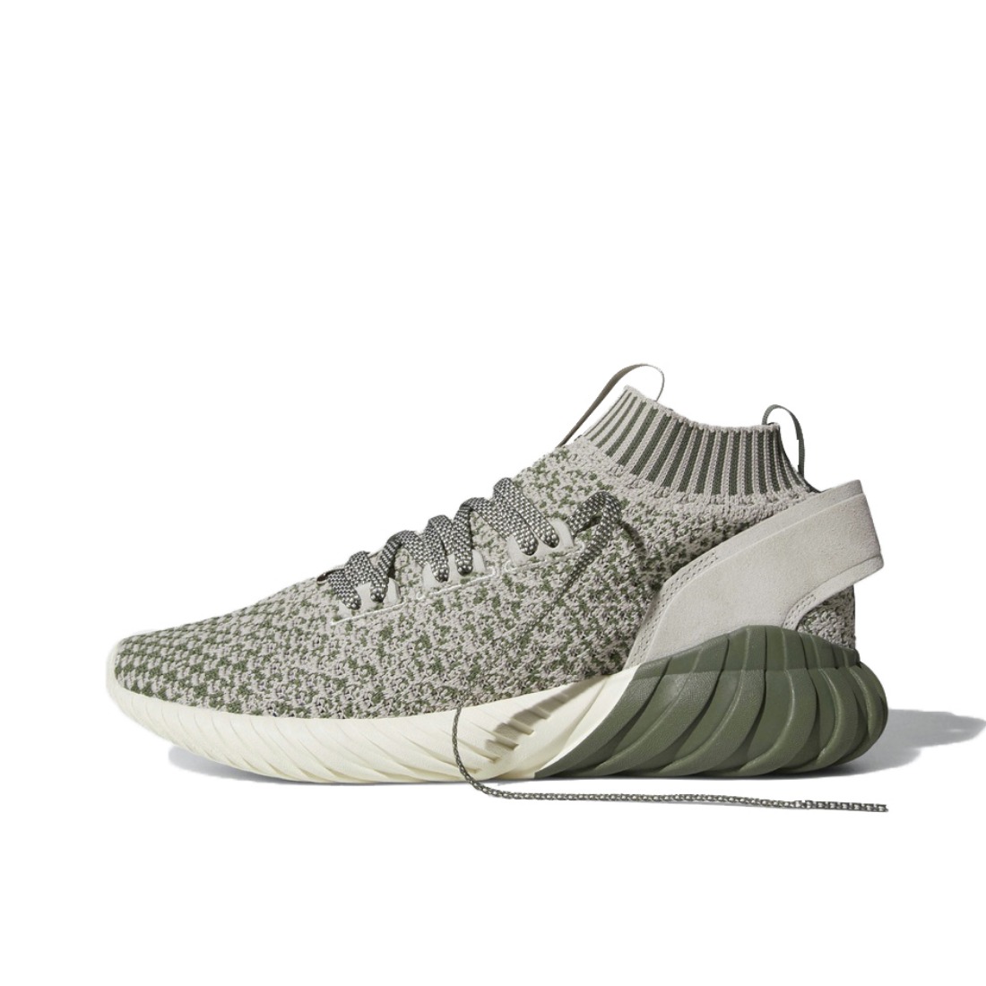 推荐商品：adidas Originals Tubular Doom Sock 防滑耐磨 舒适轻便 透气 时尚复古 运动休闲鞋 Base Green/Sesame/Chalk White 芝麻绿