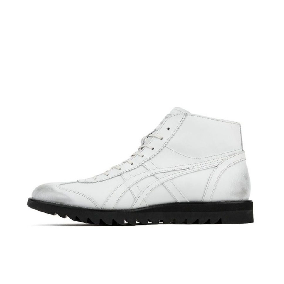 推荐商品：Onitsuka Tiger Mexico Mid Runner 复古时尚 轻便 减震 防滑 耐磨 德训鞋 休闲鞋 White 纯白黑底