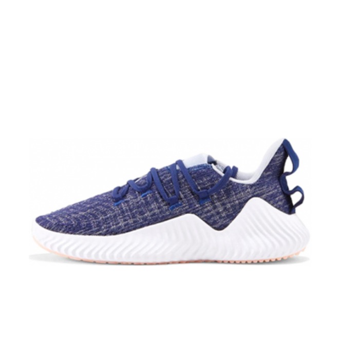 推荐商品：adidas Alpha Bounce Trainer 网布透气 减震 防滑耐磨 舒适轻便 时尚 运动休闲鞋 Aero Blue/White 蓝色