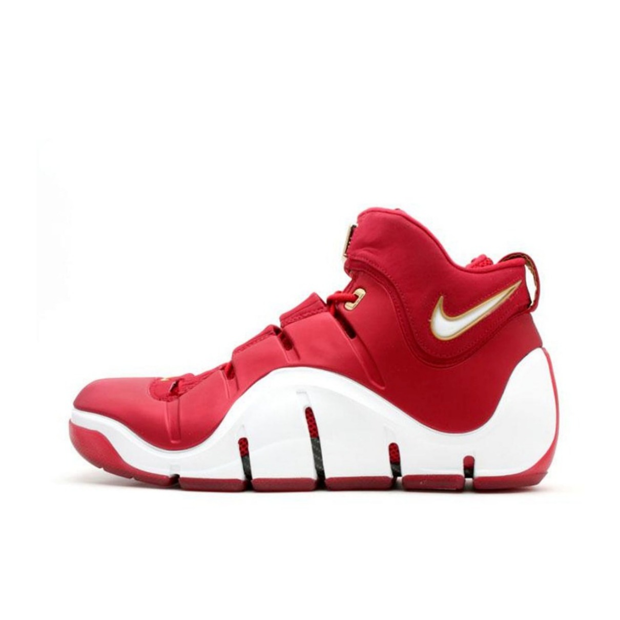 推荐商品：Nike Zoom LeBron 4 詹姆斯 防滑耐磨 包裹性 缓震支撑 圆头复古 实战 篮球鞋 China 红白