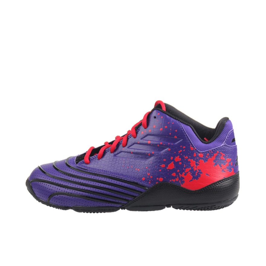 推荐商品：adidas Return of the Mac 篮球鞋 防滑耐磨实战合成革减震 Purple/Red/Black 紫红