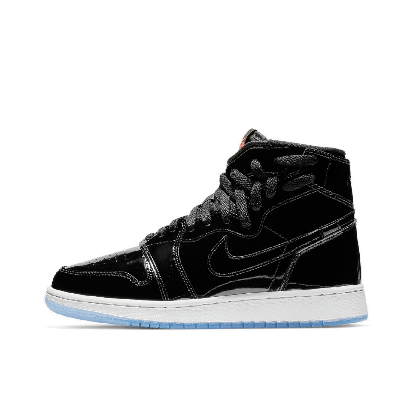 推荐商品：Air Jordan 1 板鞋 运动休闲鞋 复古潮流支撑合成革 Black/Infrared 23/White 高帮/黑漆皮