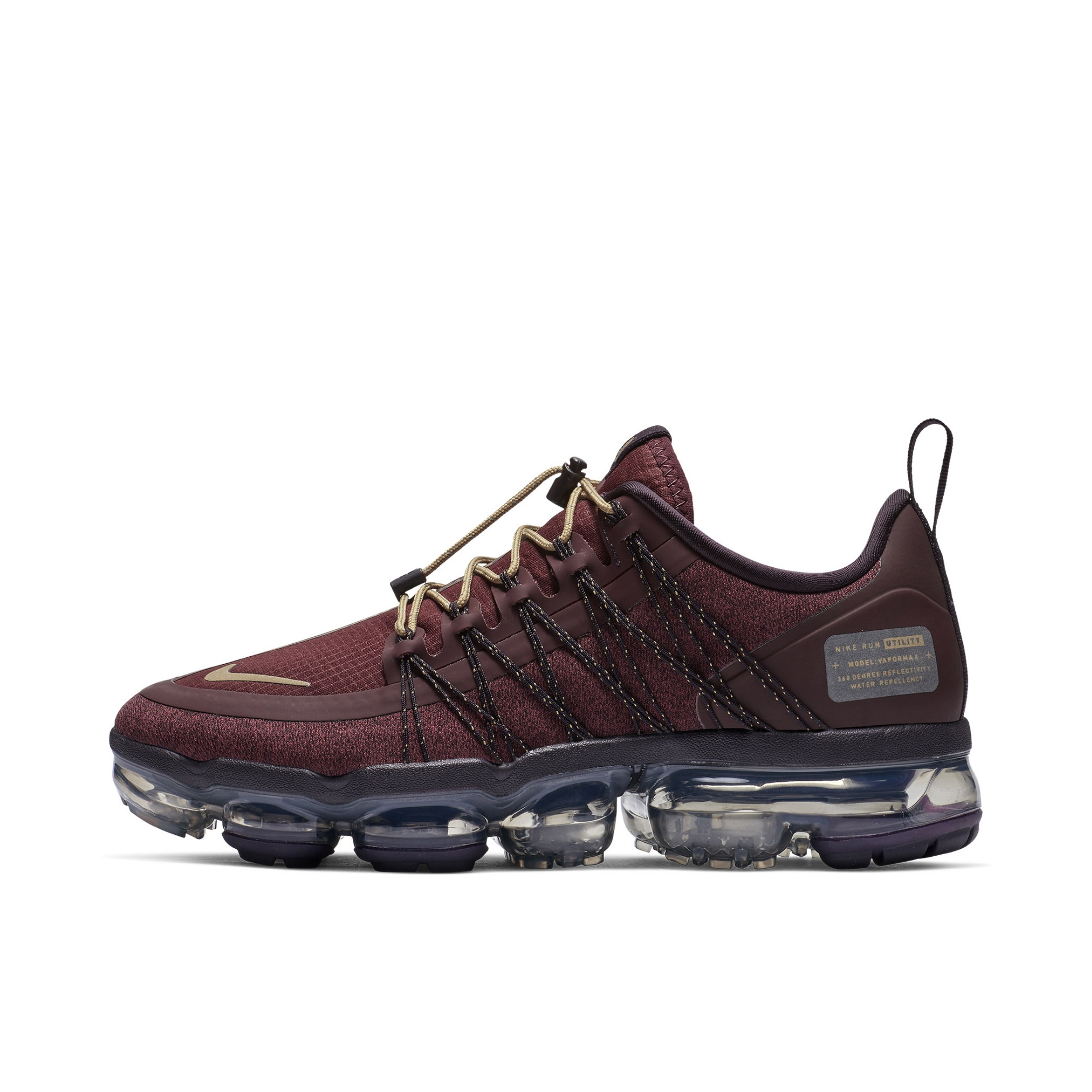 推荐商品：Nike Air VaporMax Run Utility 跑鞋 机能全掌气垫防滑耐磨舒适透气马拉松回弹运动 Burgundy Crush 酒红
