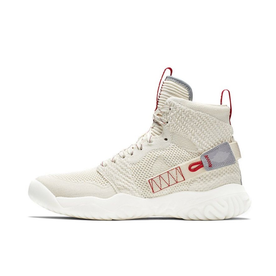 推荐商品：Air Jordan Apex React 舒适支撑 减震透气 耐磨 实战 编织 运动休闲鞋 Bio Beige 米白色/红色