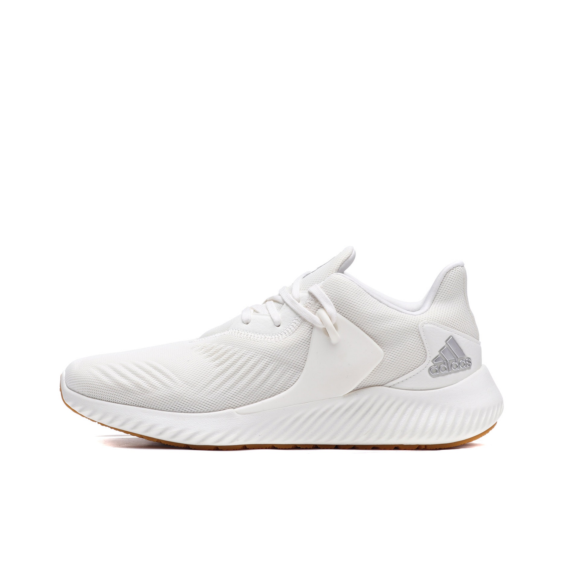推荐商品：adidas Alpha Bounce 2019 缓震耐磨 网面透气 轻便 跑鞋 Off White/Silver 纯白