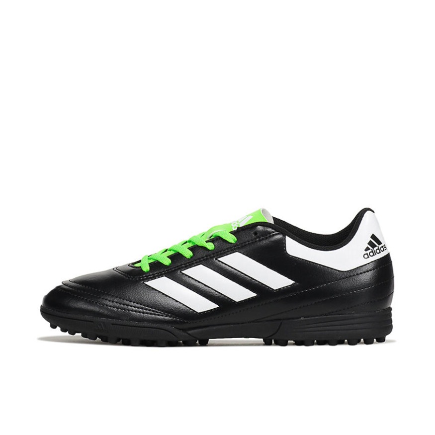 推荐商品：adidas Goletto VI TF 足球鞋 入门胶质碎钉硬草地人造草地防滑耐磨 Core Black/Cloud White/Base Green 黑白绿