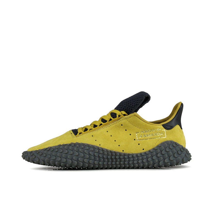 推荐商品：adidas Kamanda 减震 防滑耐磨 复古潮流 绒面革 运动休闲鞋 Raw Ochre/Carbon 黄黑