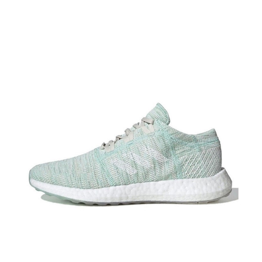 推荐商品：adidas Pure Boost Go 跑鞋 减震回弹防滑耐磨轻便透气运动 Clear Mint/Cloud  White/Raw White 女款/浅绿