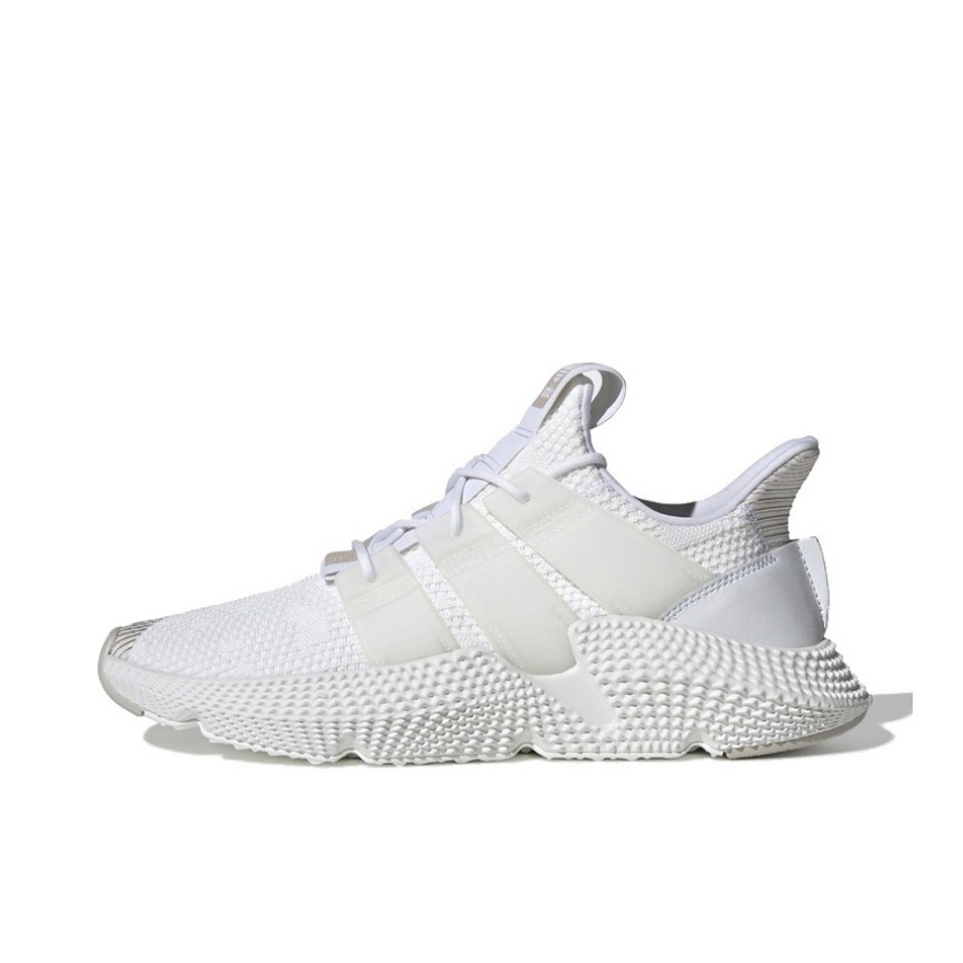 推荐商品：adidas  Prophere  舒适轻便 防滑耐磨 透气 复古简约 时尚潮流 运动休闲鞋 White/Grey 白灰