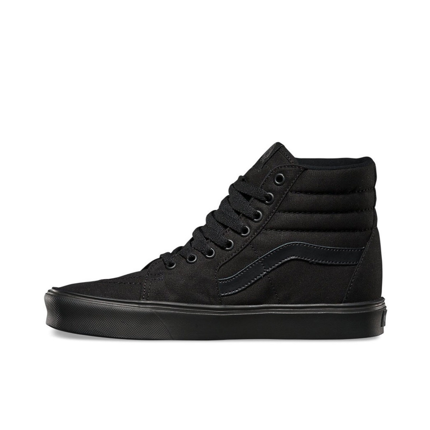 推荐商品：Vans/范斯 SK8-Hi 板鞋 潮流经典拼接复古街头厚底 Black Lite/纯黑轻质