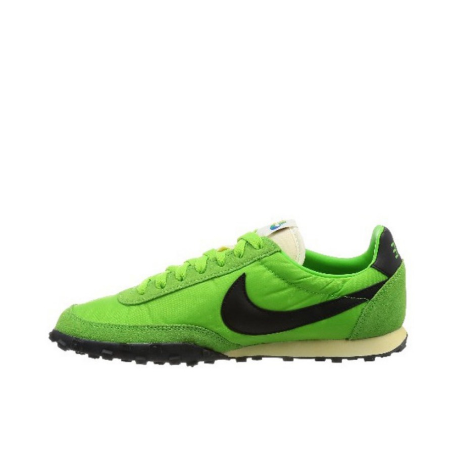 推荐商品：Nike Roshe Waffle Racer 织物 防滑耐磨 低帮 跑鞋 Action Green 绿黑