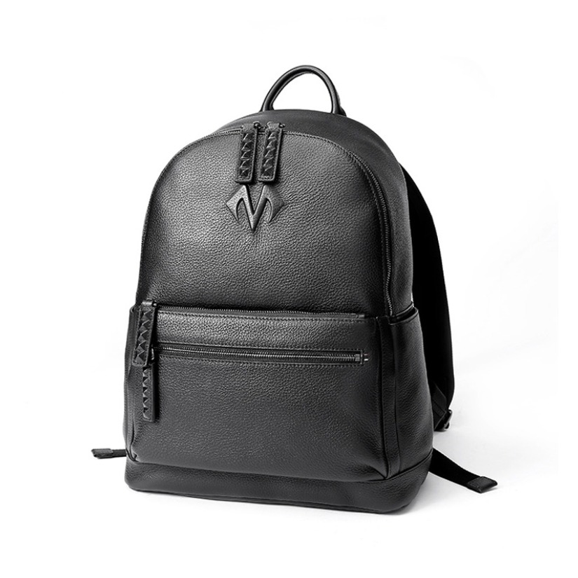 babama 真皮休闲双肩包 907008101