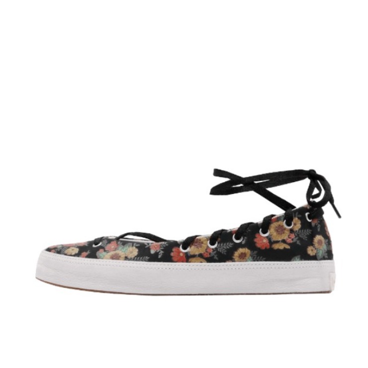 推荐商品：Converse/匡威 All Star Rina 舒适 防滑耐磨 绑带 凉鞋 Black/Turf Orange 印花/白