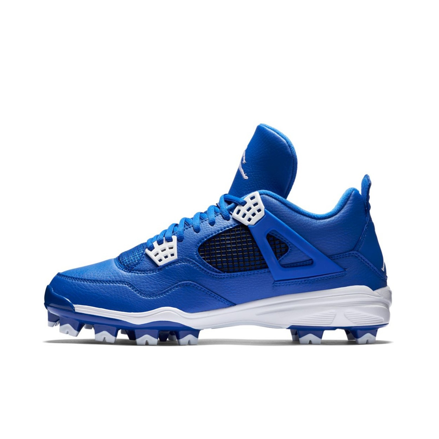 推荐商品：Air Jordan 4 运动休闲鞋 舒适缓震防滑耐磨复古简约时尚百搭支撑织物合成革轻质 RoyalBlue/White 皇家蓝/白色