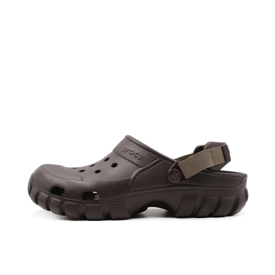推荐商品：Crocs/卡骆驰 Offroad Sport Clog 欧罗克骆格 舒适防滑 增高 魔术贴 涤纶 洞洞鞋 凉鞋 棕色
