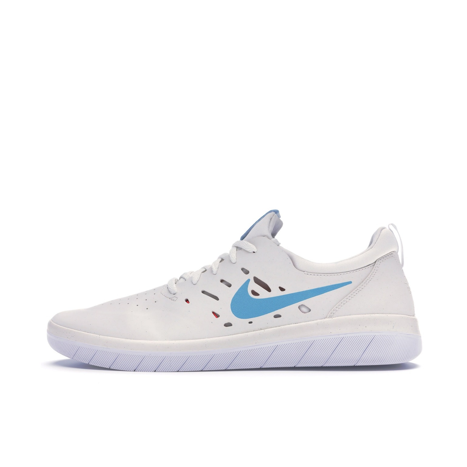 推荐商品：Nike SB FREE 跑鞋 舒适轻便防滑耐磨透气低帮潮流包裹性 White/Light Blue Fury 白蓝