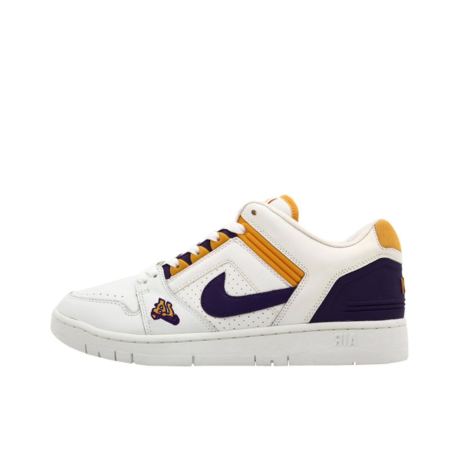 推荐商品：Nike SB Air Force 2 空军二号 休闲防滑 复古时尚 轻便 包裹性 板鞋 LA 白/黄